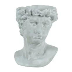 WHITEWASH CEMENT ALEXANDER STONE HEAD 10.5"H X 8" X 7" (5.25" OPENING)